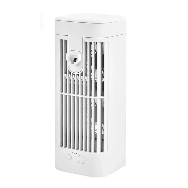 

AC76-USB Portable Fan Air Cooler Light Desktop Atomizing Air Conditioner Room Humidifier 1200Mah Long-Time For Student