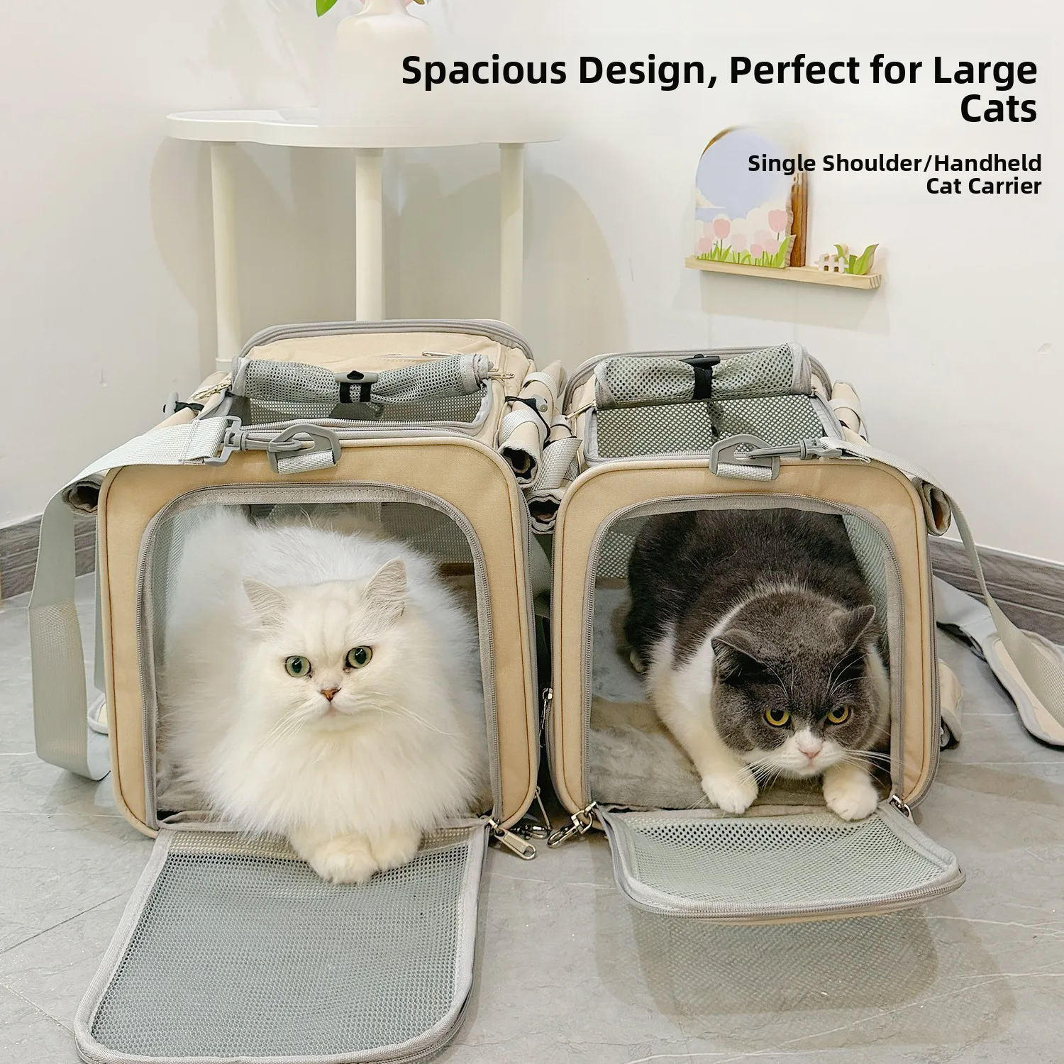 

Large Portable Bag Handheld Crossbody Pet Bapa for Outdoor Travel Two s Dog Bapa Pet Carrier Uoopet Brand