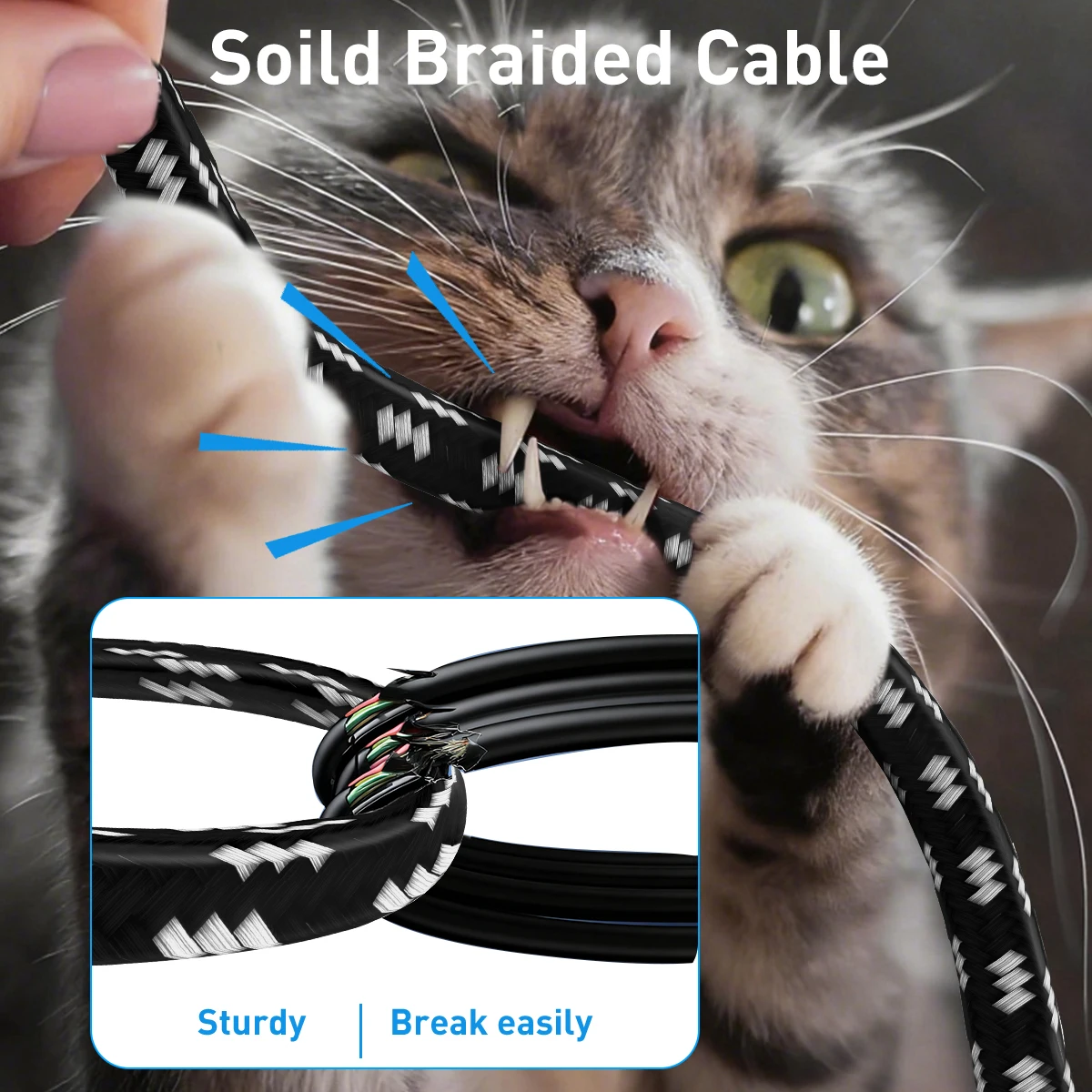 Kabel Ethernet ZoeRax Cat8 40Gbps 2000MHz Cat 8 RJ45 do routera, modemu, internetu, kabel sieciowy RJ45 — zdjęcie produktu 5