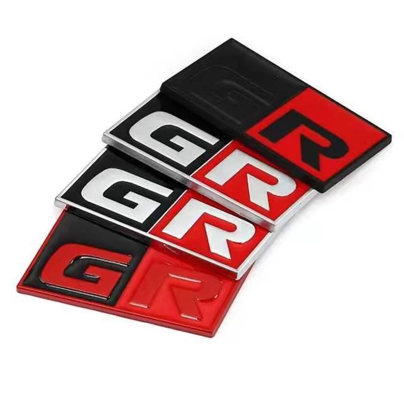 3D GR Sport Logo Car Decal Front Hood Grille Emblem Badge Sticker For Toyota HV YARiS RZ RC RS Prius Lexus Harrier GRMN Stickers