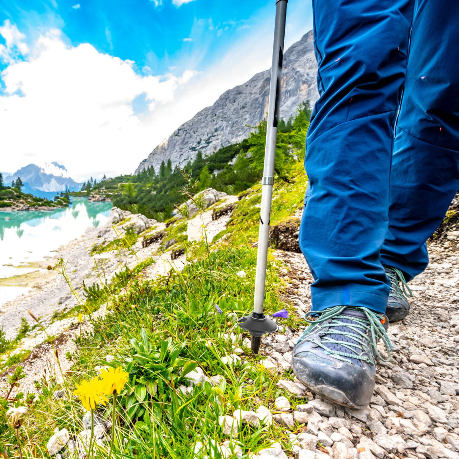 

4Pcs Replaceable Cane Mud Baskets Trekking Poles Accessories for Walking Sticks Hiking Gear Non-Slip Outdoor Use