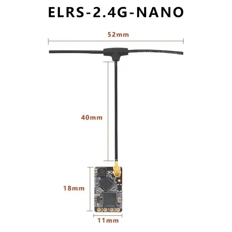10PCS ELRS 915MHz 2.4G NANO ExpressLRS Receiver with T Type Antenna Support Wifi Upgrade for RC Long Range Racing Drone Parts