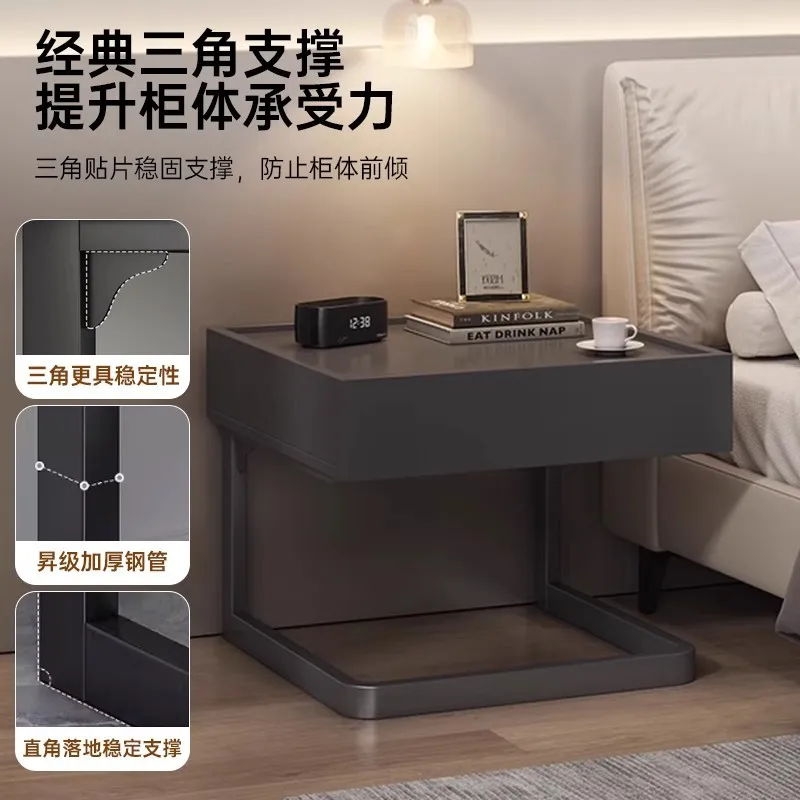 Light luxury high-end floating bedside table Simple modern bedside table Internet celebrity creative light luxury