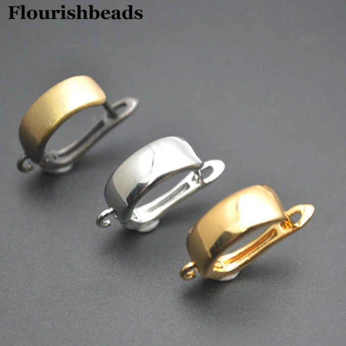 30pc Anti-rust Smooth Surface 6mm Wide Surface Earring Hooks Clasps Gold Rhodium Antique Bronze Color Jewelry Findings