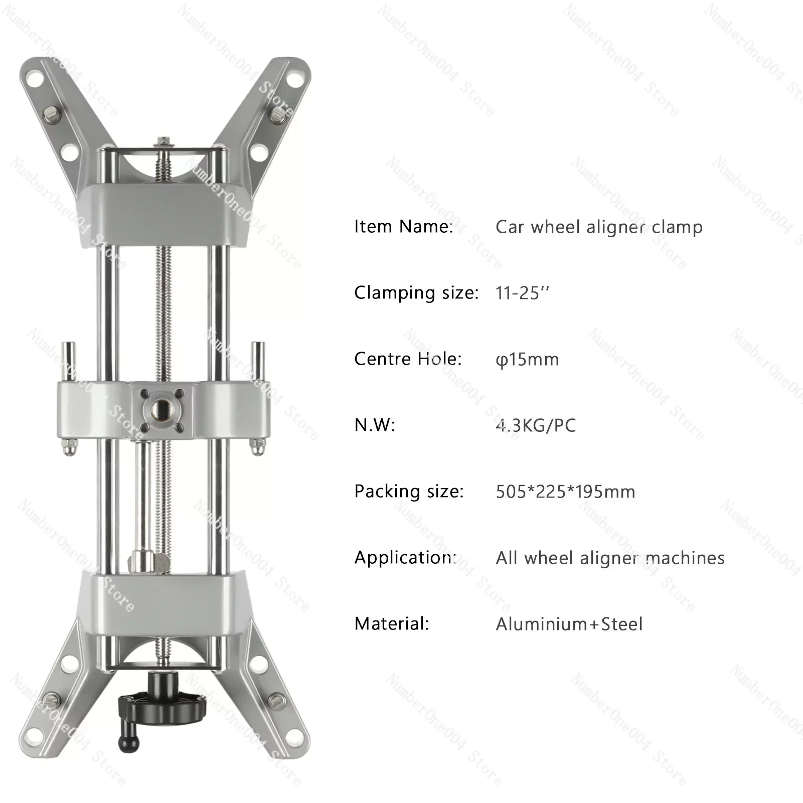 

For 3D Wheel Alignment Machine Car Clamp fits 11-25" Rims 16mm Center Hole for Camber Caster Gauge Wheel Alignment Rack