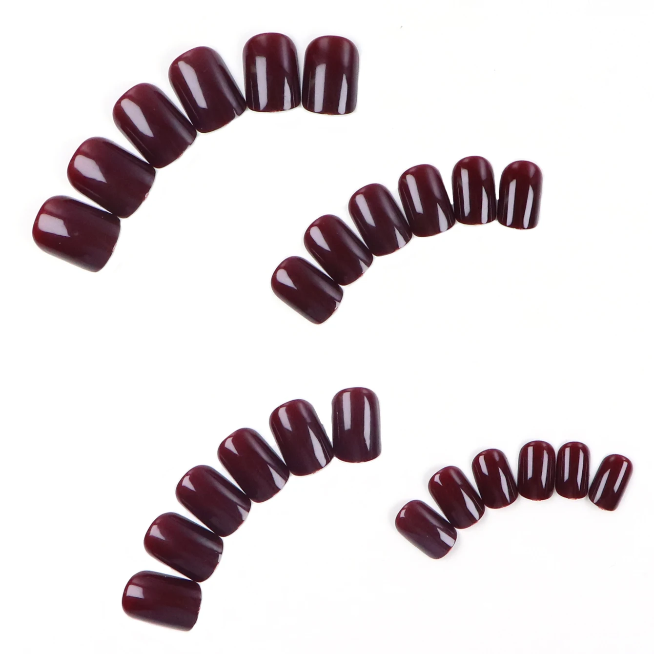 24 PCs Short French Solid Nails with 1 Jelly Gel and 1 Nail File
