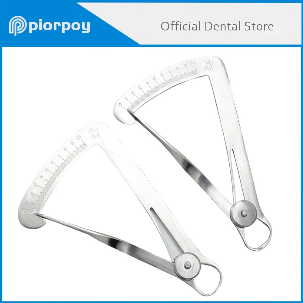 Dental Orthodontic Caliper Ruler for Metal Wax Crown Gauge Stainless Steel Measuring 0-10mm Dentistry Surgical Instruments Tools