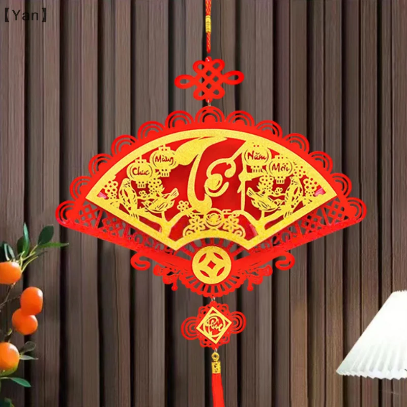 1 Pc Vietnam New Year Blessing Door Hanging Background Hanging Blessing Indoor Pendant Lunar New Year Decoration Supplies