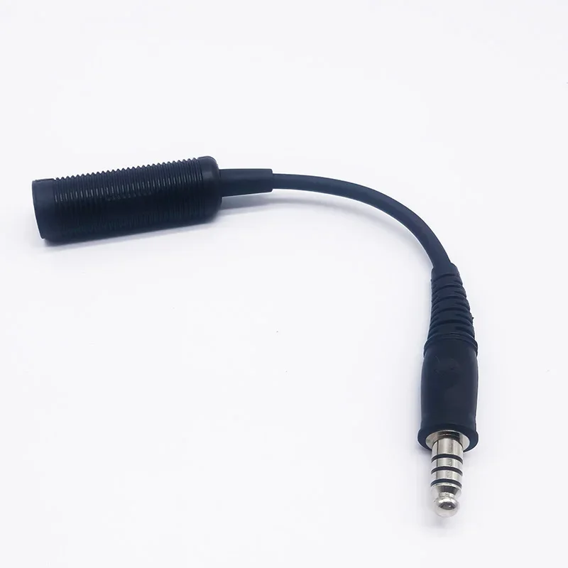 NATO U-174 Military to Civilian Wiring Adapter Cable for Original Comtac Tactical PTT Mic Microphone Headset Headphone