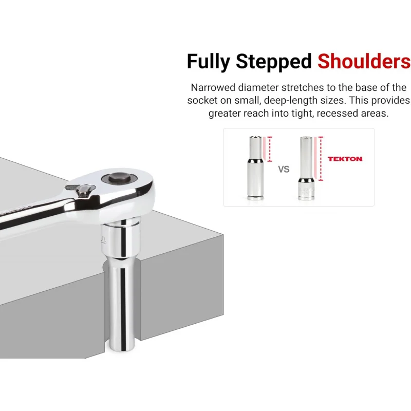Deep 23-Piece (10-32 mm) 1/2 Inch Drive Deep 6-Point Socket Set| SHD92006