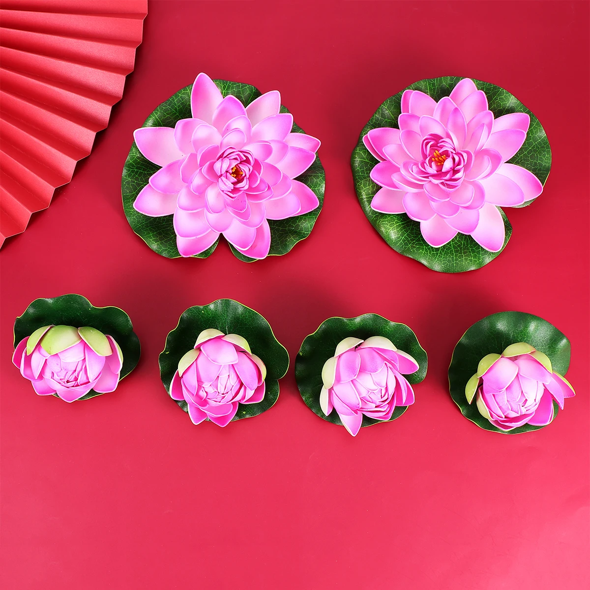 

6 PCS Simulated Water Lily Swimming Pool Flower Decorations Simulation Lotus Artificial Gardening Plants Bride Pond