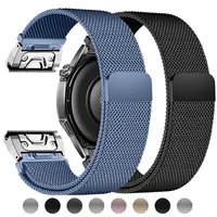 Correa de Metal magnética para Garmin Fenix 8 7 7X 6 6X 5X Plus/Epix Pro Gen 2 47mm 51mm/Tactix 7/Enduro 3 pulsera de bucle milanés