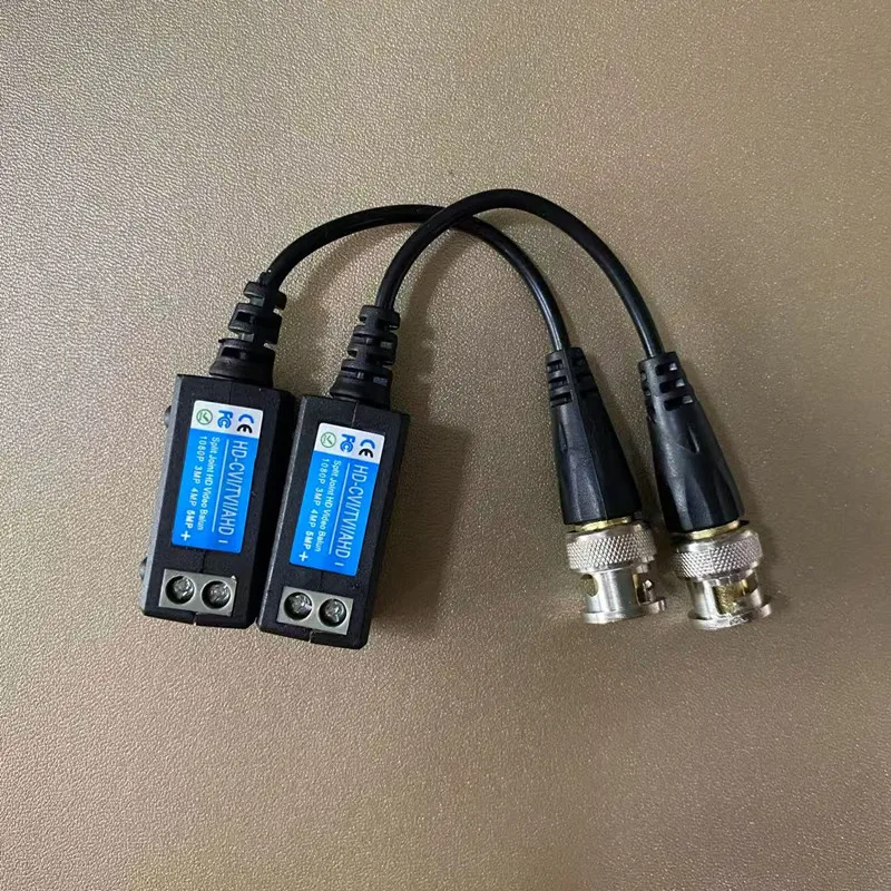 8MP BNC Video Balun Connector Passive Transceiver 3000FT Distance UTP Balun Male BNC CAT5 Cable For CCTV Camera Accessories