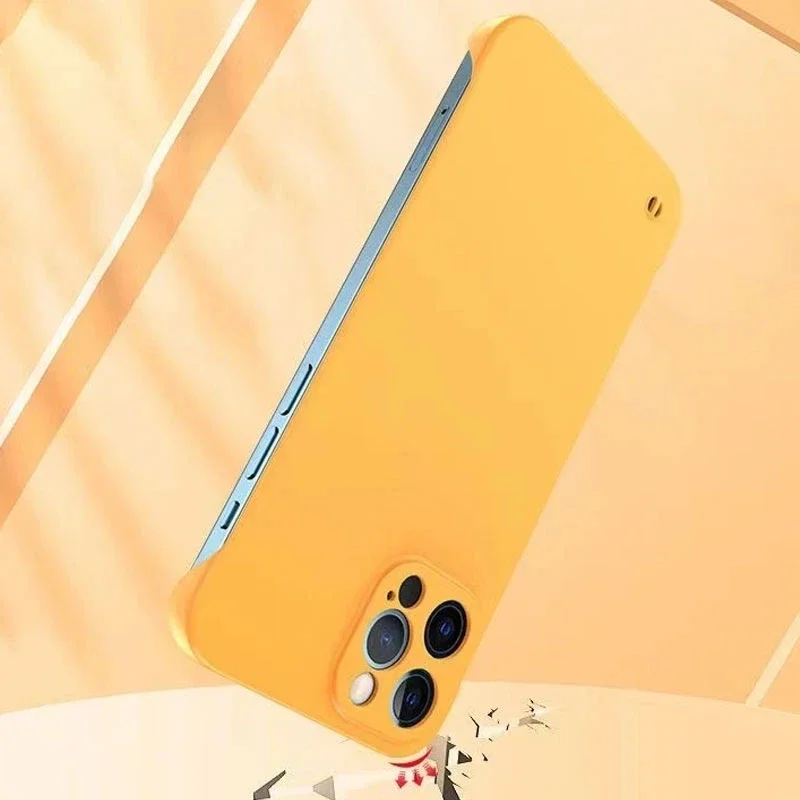 Luxury Borderless Candy Color Hard PC Case For iPhone 16 15 14 Plus 13 12 Mini 11 Pro Max XR 7 8 SE Ultra Thin Matte Back Cover