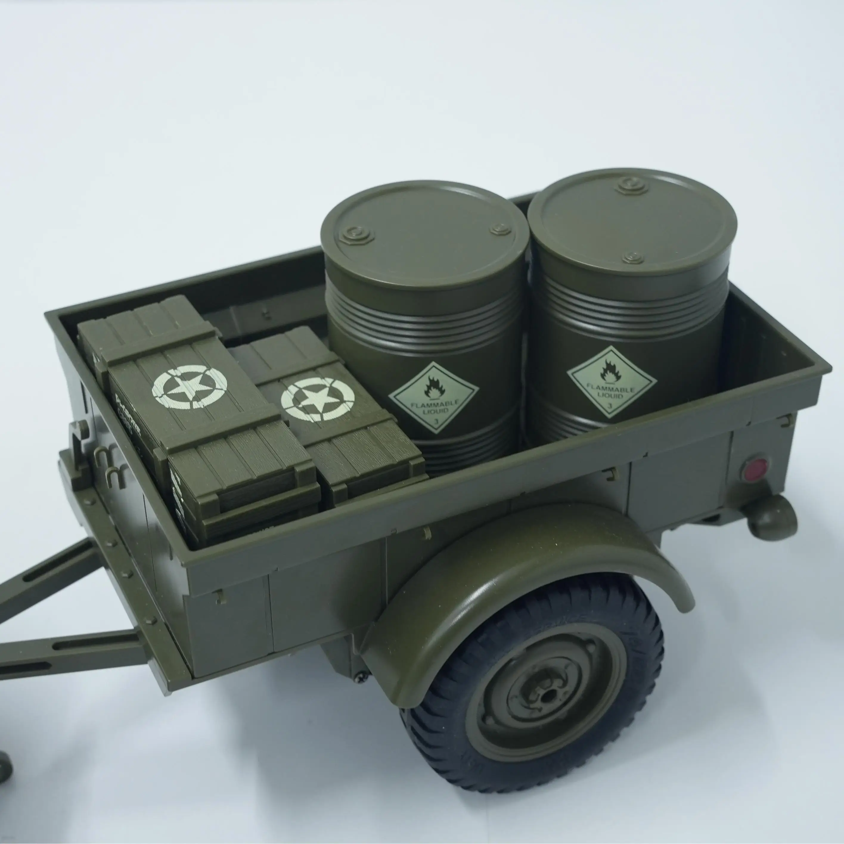 Upgrade-Zubehörteile für JJRC C8815 Anhänger Soldat Winde Baldachin Metallantriebswelle Stoßdämpfer Stahlblechteile für C8815 RC Auto – Detail 3