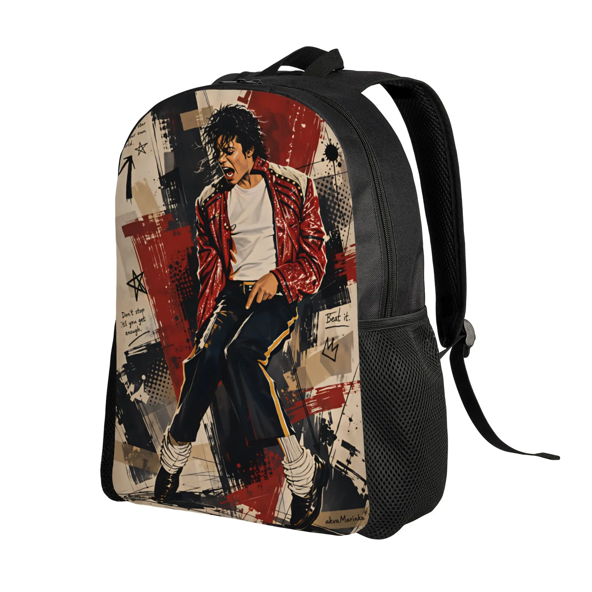 Michael Jackson Backpack  Workout Backpacks Student Cute School Bags High Quality Pattern Rucksack