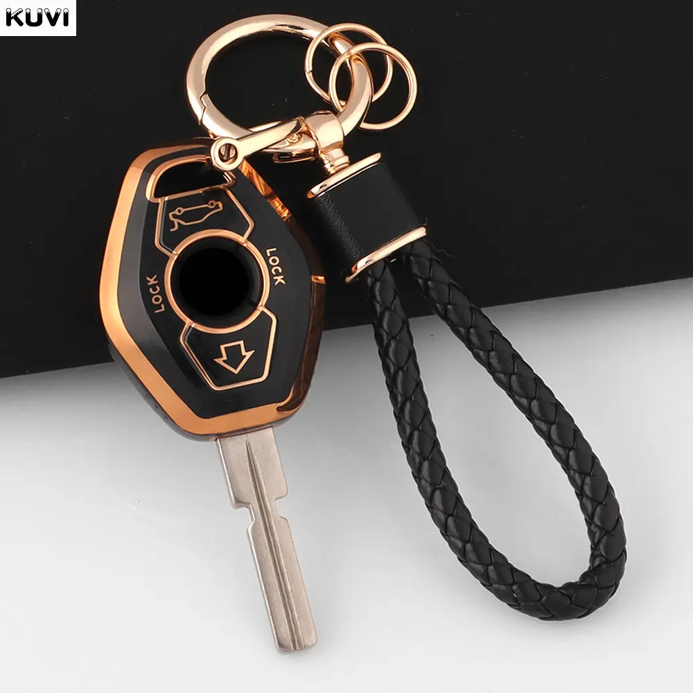 New TPU Smart Car Key Case Cover Shell Holder Fob For BMW X3 X5 Z3 Z4 3 5 7 SERIES E38 E39 E46 E83 1998-2005 Protector Keychain image 4