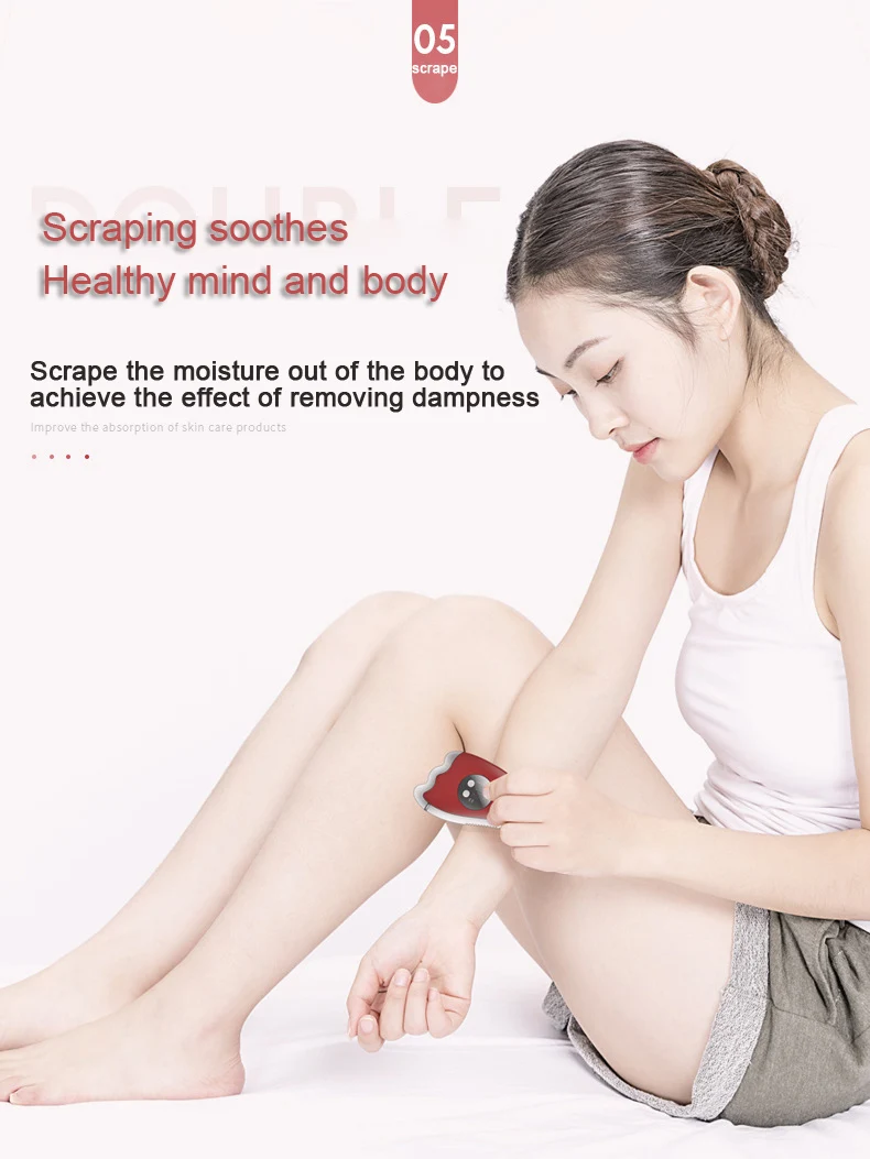 多機能マイクロカレントフェイシャルマッサージャー振動電気かっさボードスクレイピングフェイスリフティングスリミングアイボディマッサージツール