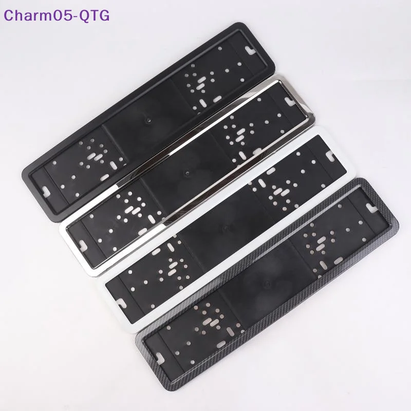 Hot 1Pc Standard License Plate Stainless Steel Metal Frame Cover RU UA EU Number Plate Holder Black License Plate Holder Mount