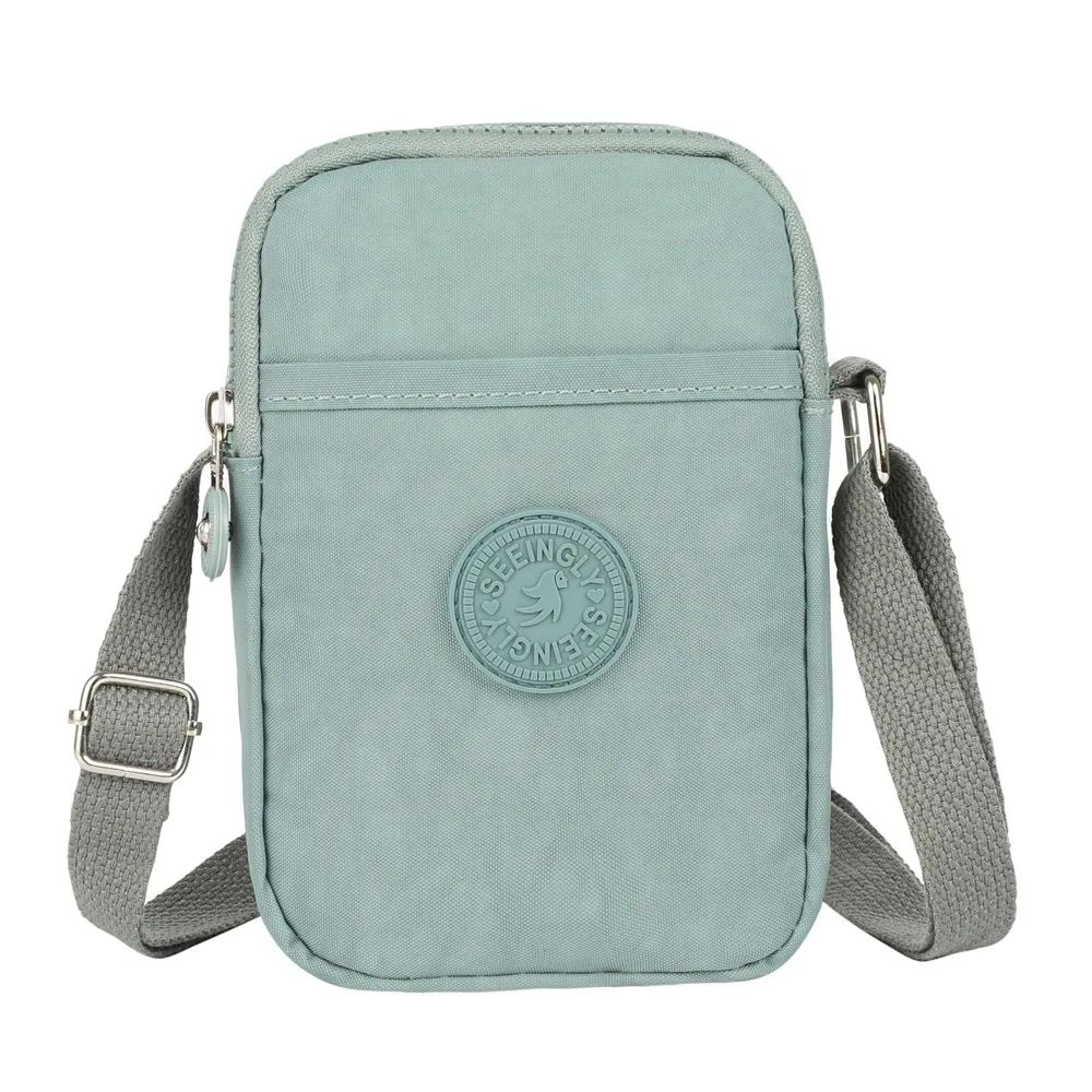 

Waterproof Multi-functional Zipper Crossbody Bag Nylon Korean Style Shoulder Bag Solid Color Niche Design Small Phone Bag Women
