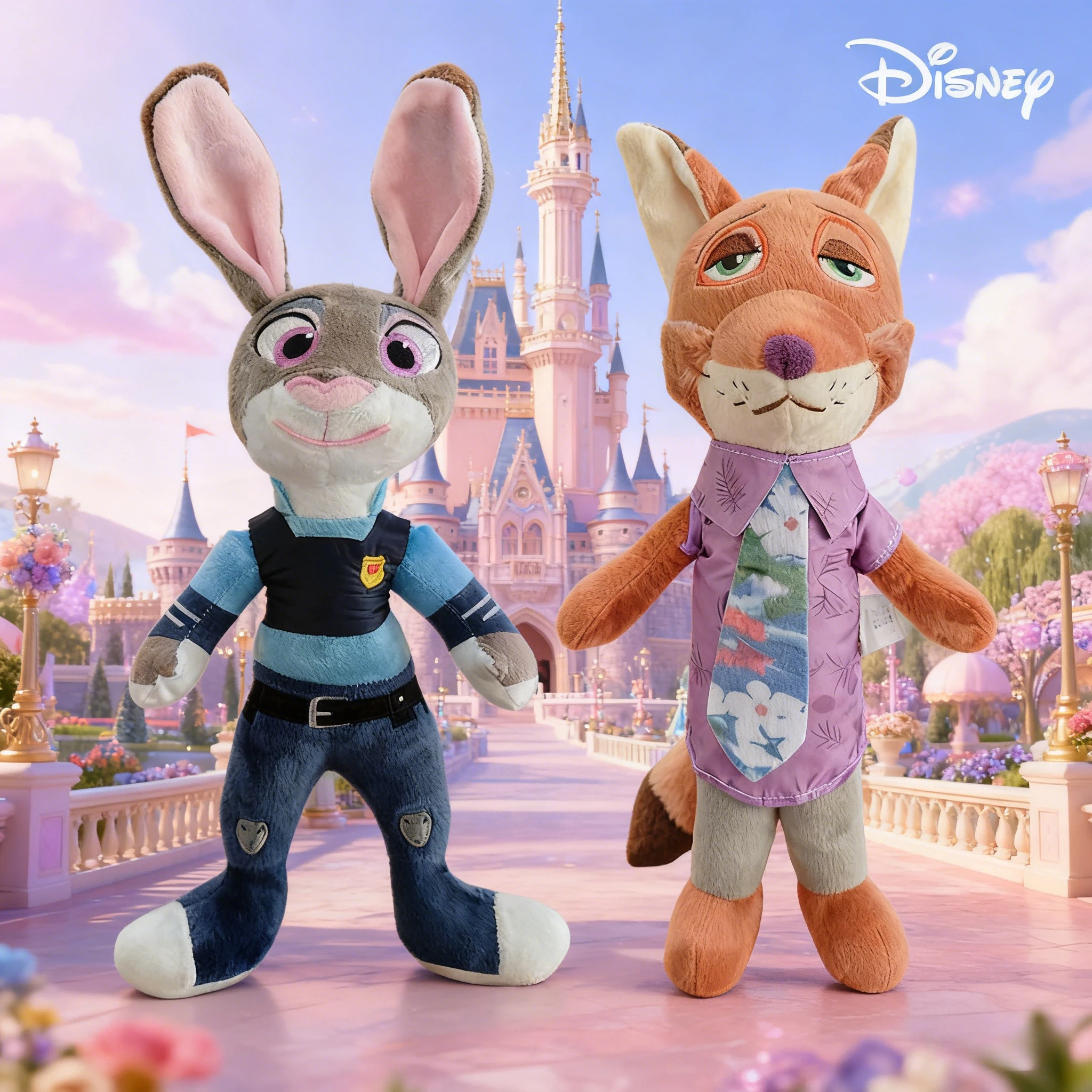 

Disney Zootopia Judy and Nick Plush Dolls Soft Stuffed Animals Perfect Christmas New Year Gift for Kids Boys and Girls