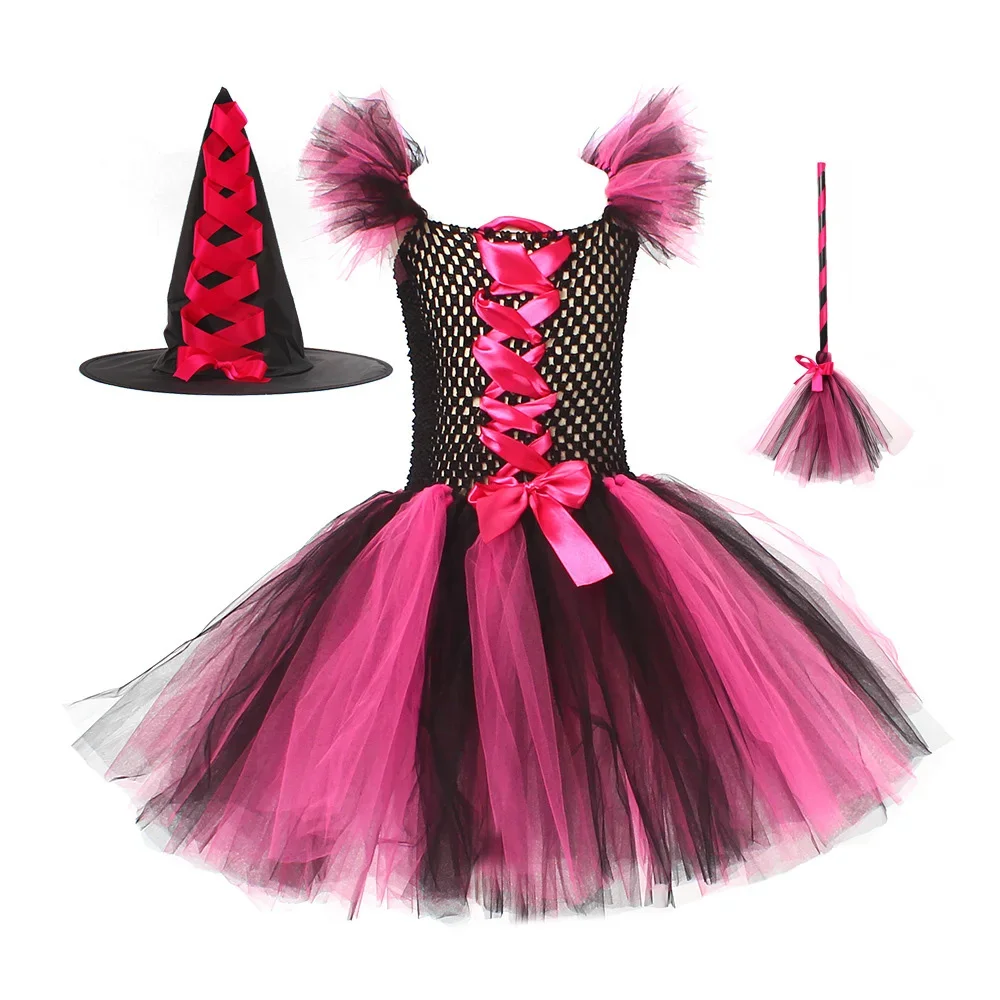 Withc Halloween Cospaly Children Girl Handmade Carnival Costumes Party Prom The Dres Fancy Kids ress