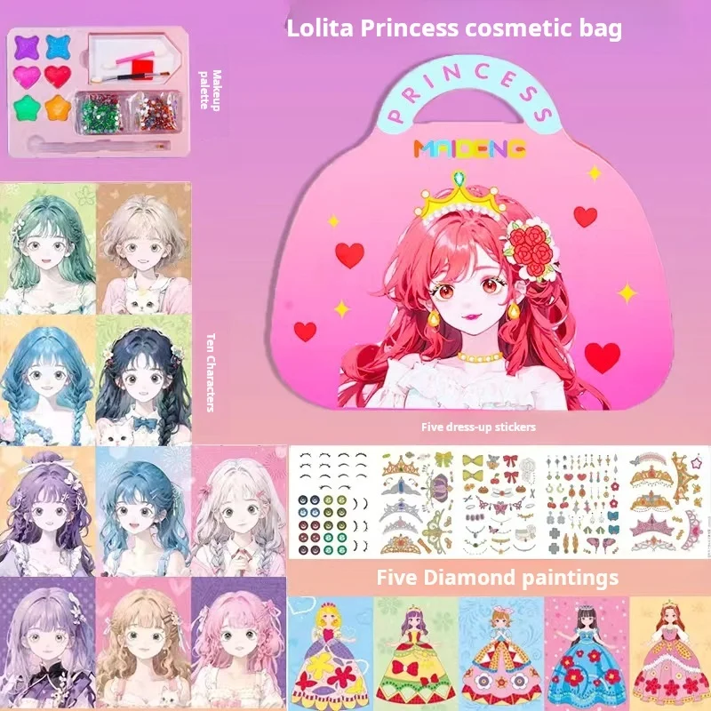 Girls Quiet Princess Book Toy Paper Doll Dress UP Game Book Children DIY Handmade Sticker Educational Toys For Kid