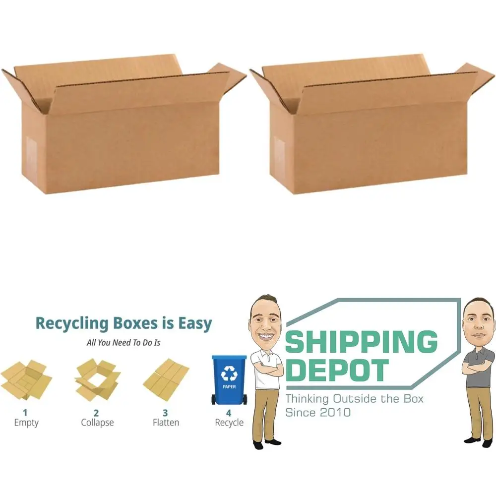 

40 Pack of 200-Count Corrugated Cardboard Boxes for Shipping, Packing, and Moving