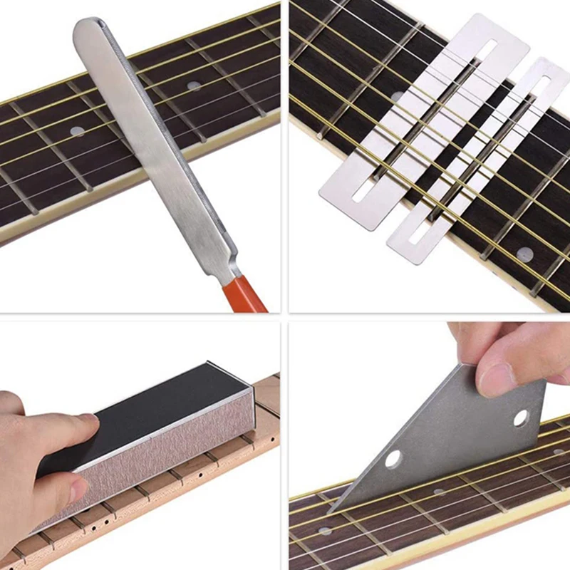 1Set Guitar Fingerboard Luthier Tool Guitar Fret Crowning File Leveling Beam