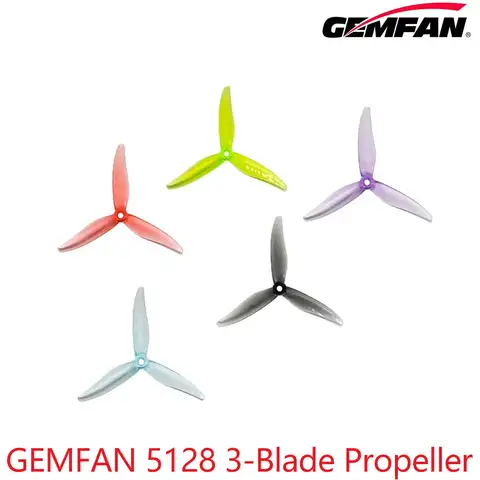 2Pairs Gemfan 5128 3-Blade Propellers New Design Upgrade 51366 For FPV Multirotor Drones High Speed RC DIY