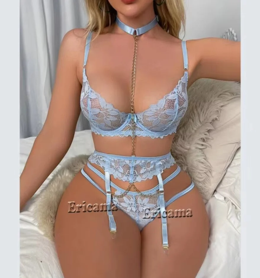 Sexy Lingerie Woman Lace Transparent Underwear Brief Sets Delicate Bra And Panty Set Kit Push Up Breves Sets Thin Erotic Bras