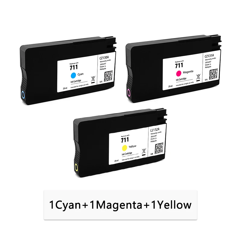 Original HP 711XL 711 Ink Cartridge Full With Ink Compatible For HP DesignJet T120 T520 T530 Printer HP711 Pigmment Ink