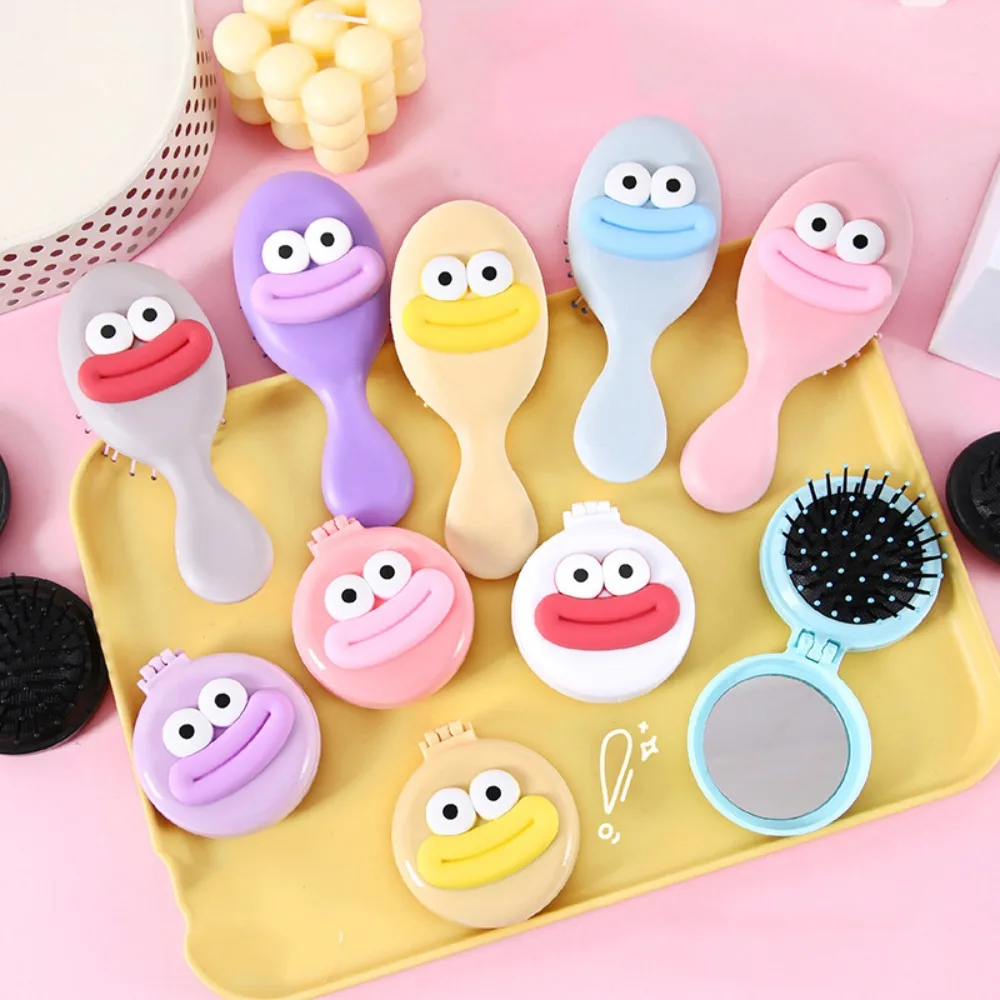 Sausage Mouth Cartoon Air Comb with Mirror Anti Static Air Cushion Comb Cartoon Scalp Massage Massage Hair Brush Makeup Tool