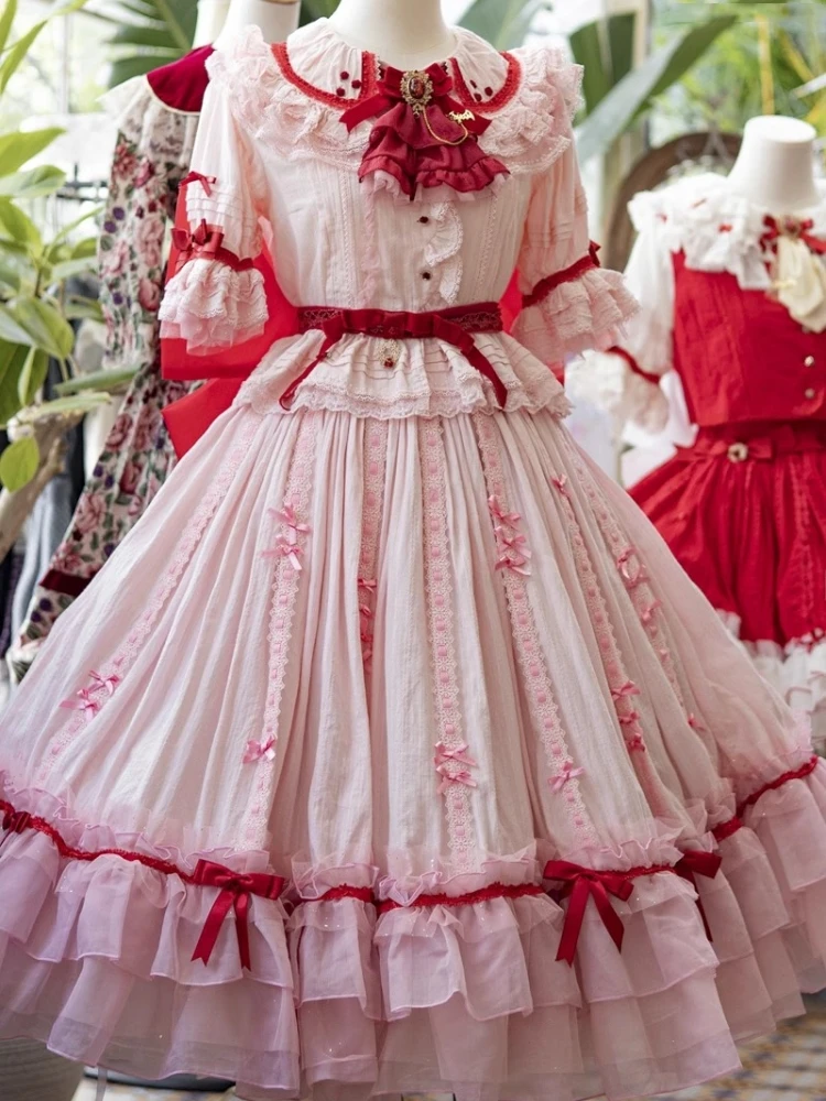 Remilia Scarlet Cosplay Touhou Project Remilia Cosplay Women Sweet Shirt Skirt Halloween Costumes Role Play Clothing Stock