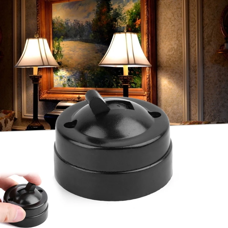 

1Amp 250W Single Control Switches Round Wall Mounted Switches Home Decoration Household Light Switches Easy to Use