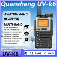 UV K6 Walkie Talkie 5W Quansheng UV-K58 Two Way Radio 50-600MHz Full Band FM Receiving USB-C Charge Air Band NOAA Scramber UV-K5