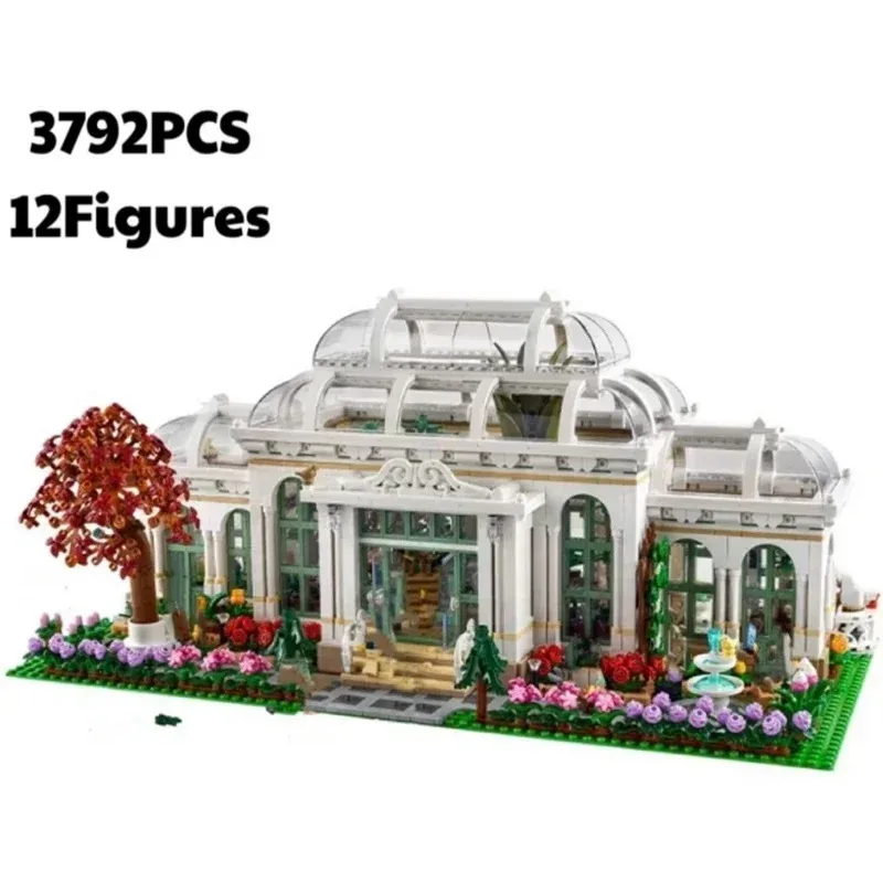 Miniso Disney Botanical Garden Set Compatible 21353 Building Blocks Glasshouse Streetview Modular Model DIY Bricks Toys Gifts