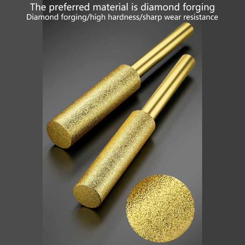 4/4.8/5.5mm Máy mài cưa xích kim cương Burr Bit File cho máy khoan dụng cụ M4YD
