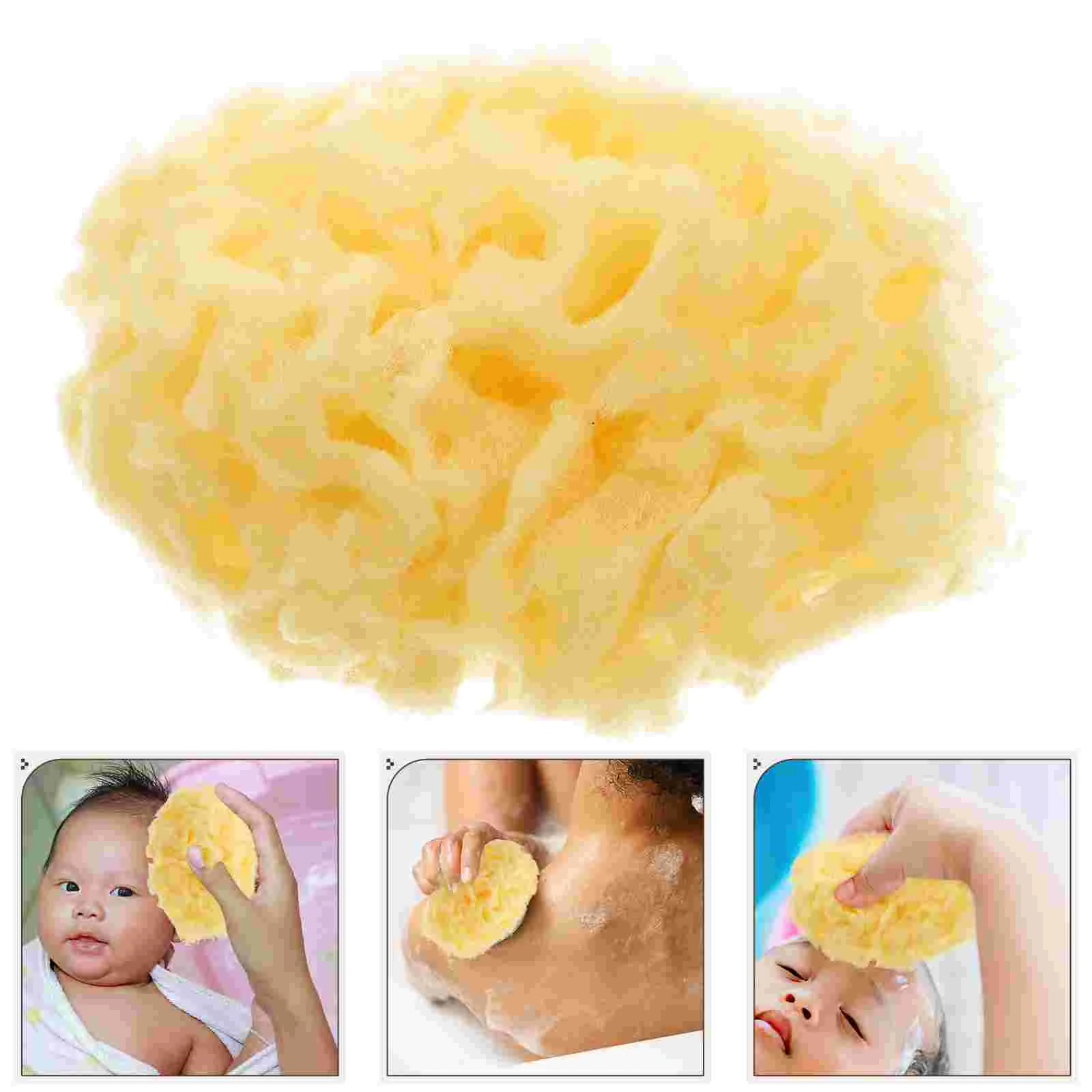 

2 pcs Bath Sponge Greek Natural Seaweed Sponge Honeycomb Wash Face Baby Bath Sponge Gold Cotton Shower Supplies