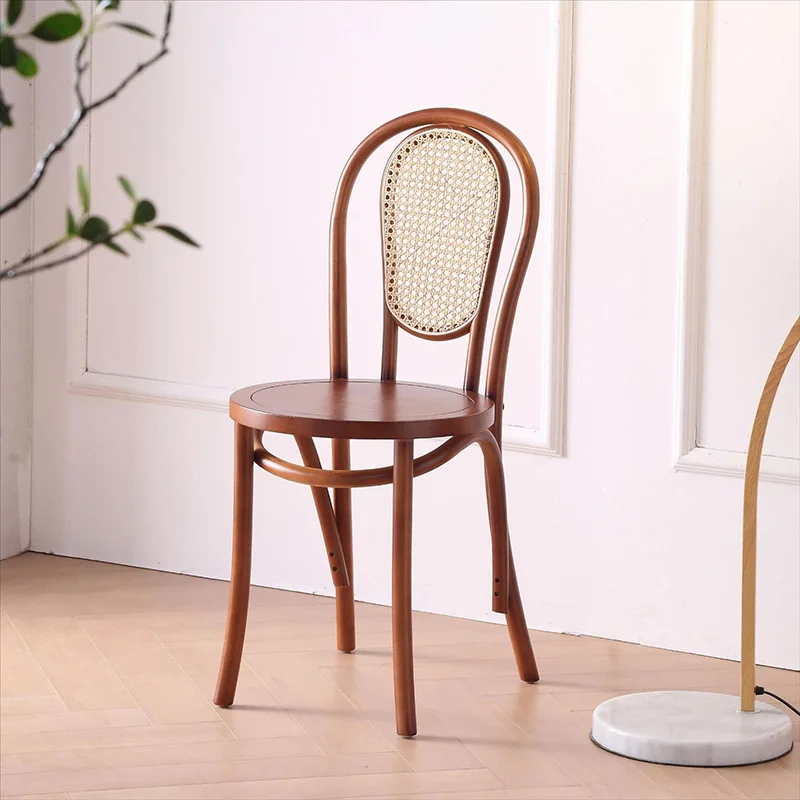 Modern Accent Dinning Chair Rattan Designer Relax Banquet Vanity Chair Retro Wedding Sillas De Comedor Salon Furniture CY50DC image 5
