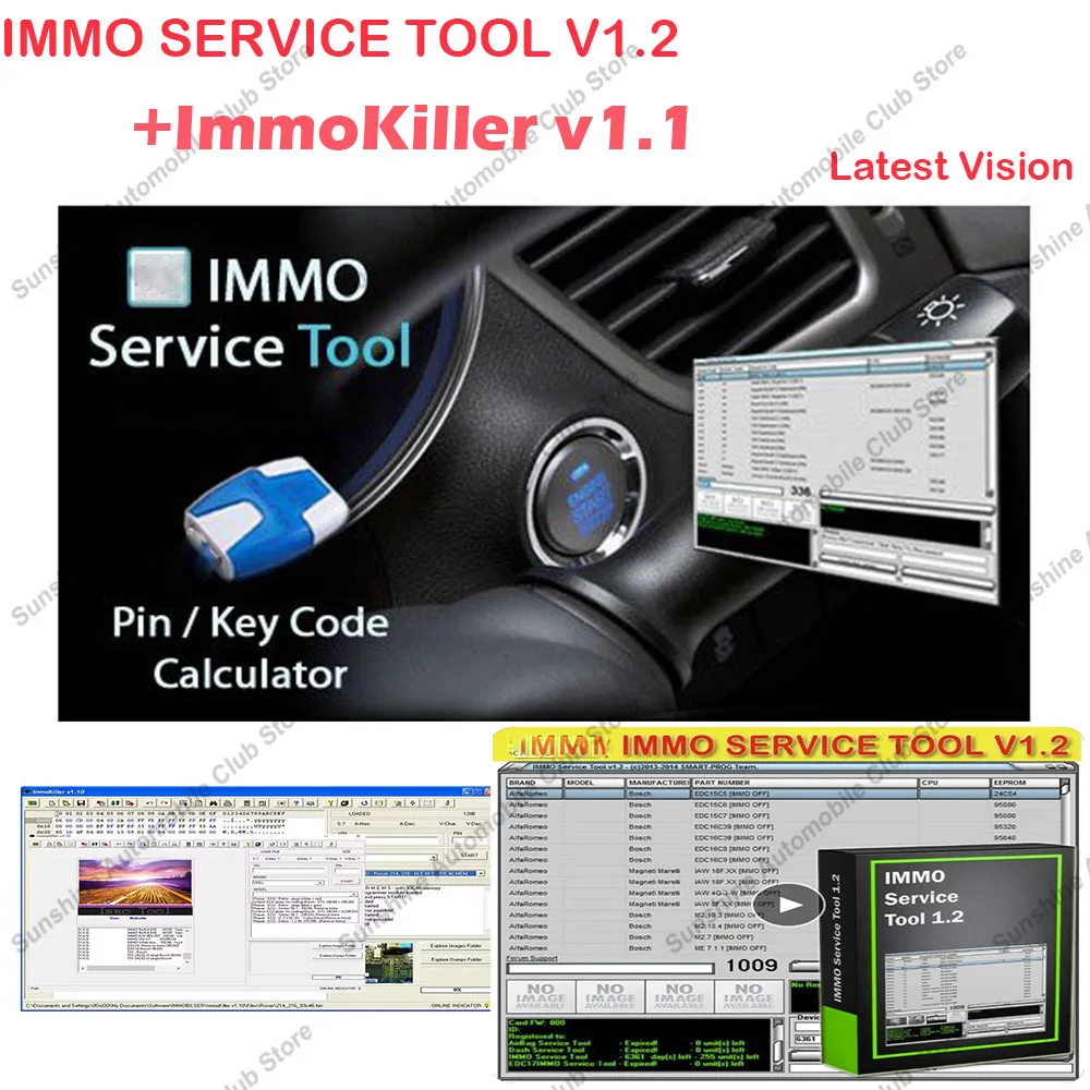 

Программное обеспечение ImmoKiller V1.10 и V1.2 IMMO Off | Инструмент для программатора ЭБУ 2-в-1 | Кодирование ключей от машины | Услуги IMMO для удаления | Диагностика OBD2