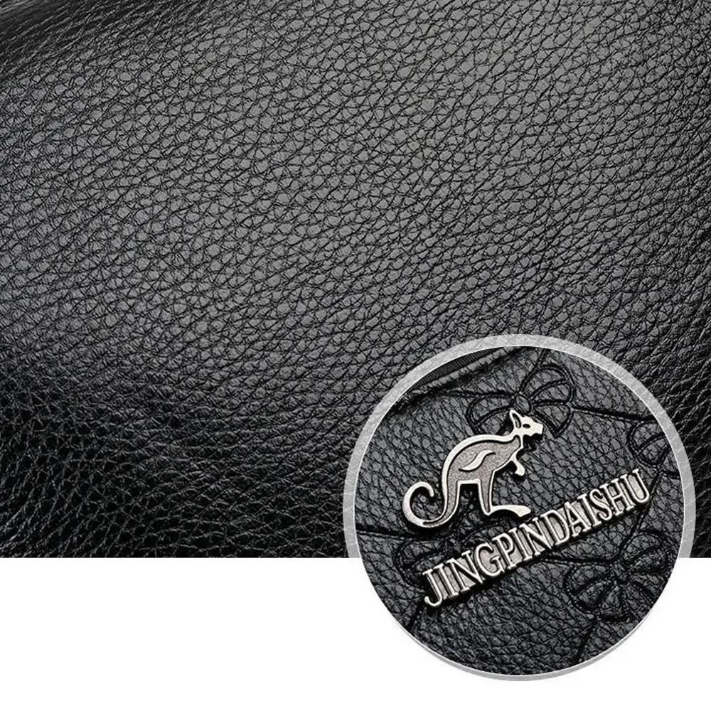 Elegante PU-Leder Einkaufstasche Schwarz Mehrschichtige Tasche für Mütter Mittleren Alters Große Kapazität Tragetasche für Damen – Detail 7