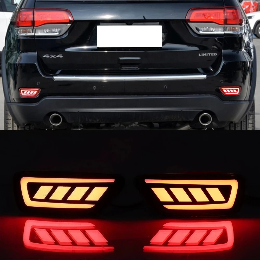 

Светодиодные задние бамперные отражатели для Jeep Grand Cherokee 11-22, Compass 11-17, Dodge Journey 11-17, стоп-сигнал, указатель поворота