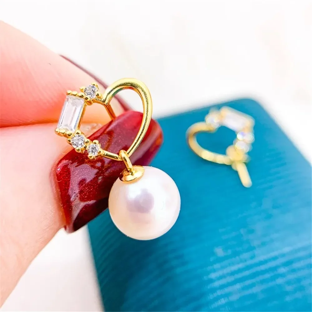 925 Stamped Alloy Gold Plating Pearl Earrings Setting DIY Jewelry Findings, Craft Supplies Handmade Earrings Accessory No Pearl