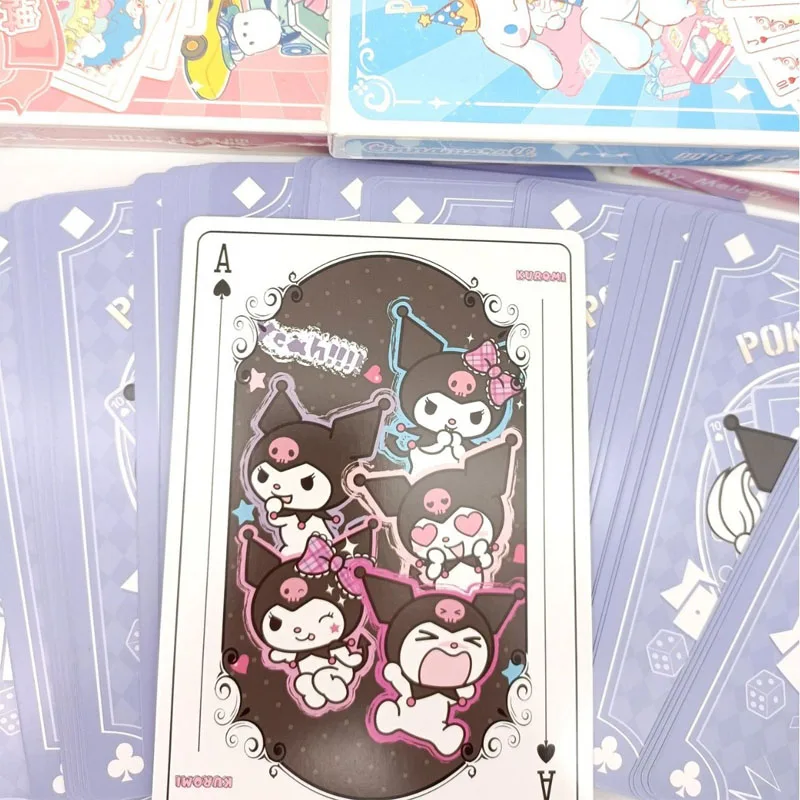 Kawaii Sanrio Kuromi My Melod Cartoon Creative Super Large Poker Cards Cinnamoroll Leisure Entertainment Party Theme Game Cards