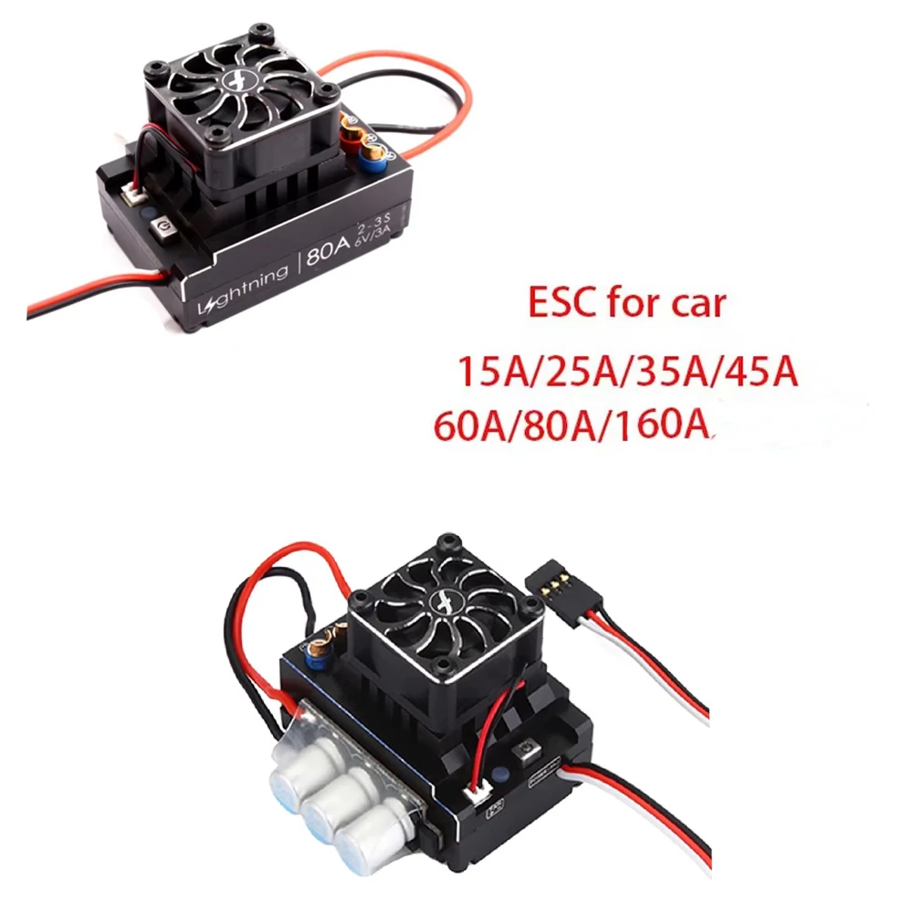 Flycolor Lightning 18A25A 35A 45A 60A 80A 120A 160A RC Автомобильный ESC Бесщеточный электронный регулятор скорости 2-3S для RC Racing Speeding