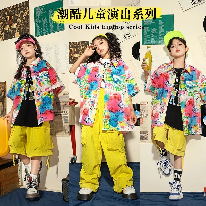 

Children's street dance,jazz dance,trendy clothing, hip-hop boys, Hong Kong style shirts,work pants, trendy performance clothing