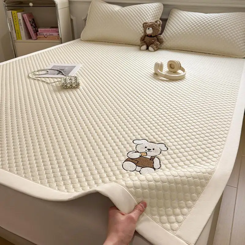 

Summer Cooling Mat Mica Ice Bean Cartoon Bed Canopy Style Foldable Air Conditioning Mat Breathable Children's Cooling Sheet Set