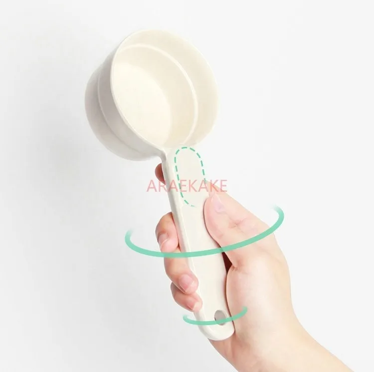 Pet dog food spoon, cat food measuring spoon, large and small dog and cat food shovel measuring cup, long handle scale, dog spoo