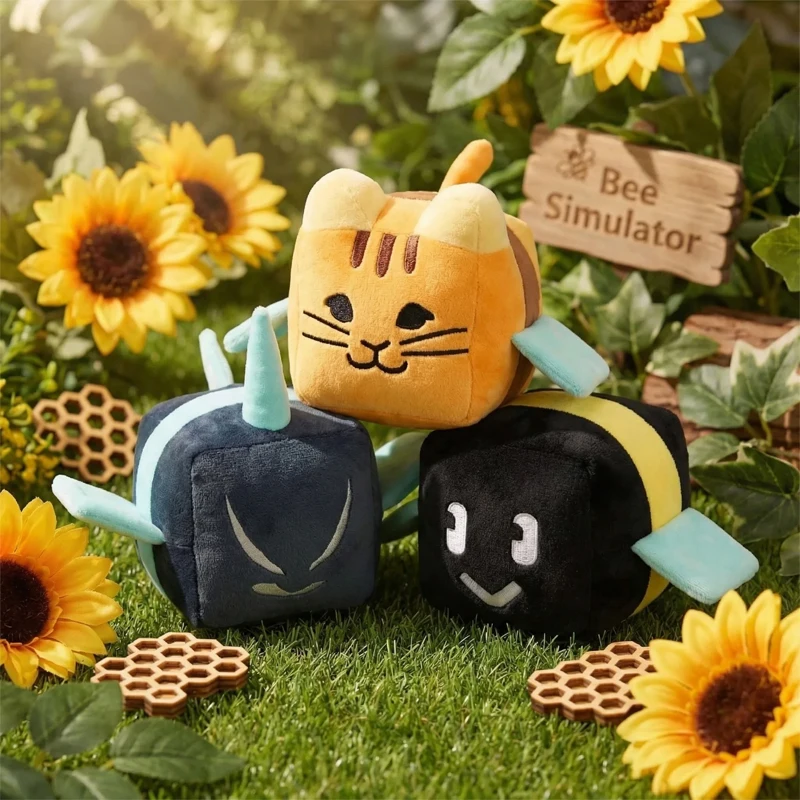 

Новые плюшевые игрушки-симуляторы пчел, аксессуары для игровых персонажей, изысканные фигурки пчел для украшения стола, подарки на день рождения для мальчиков и девочек